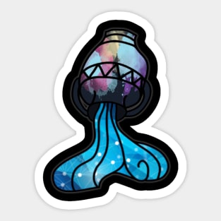 Aquarius Zodiac Horoscope Water Blue Sticker